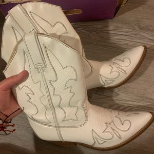 white cowboy boots